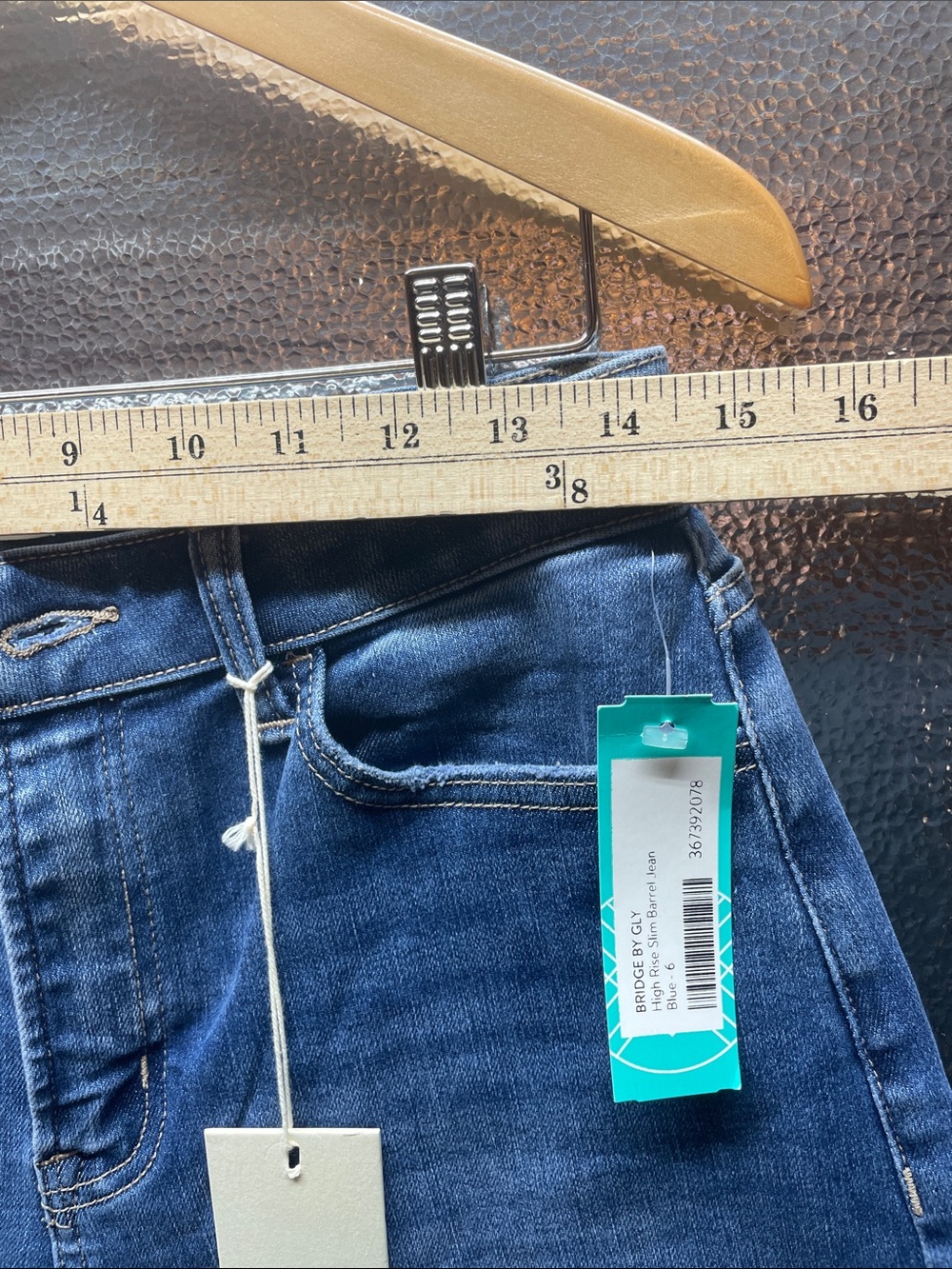 Bridge by Gly Dark Blue Barrel Jeans - Relaxed Fit - Picture 4 of 9